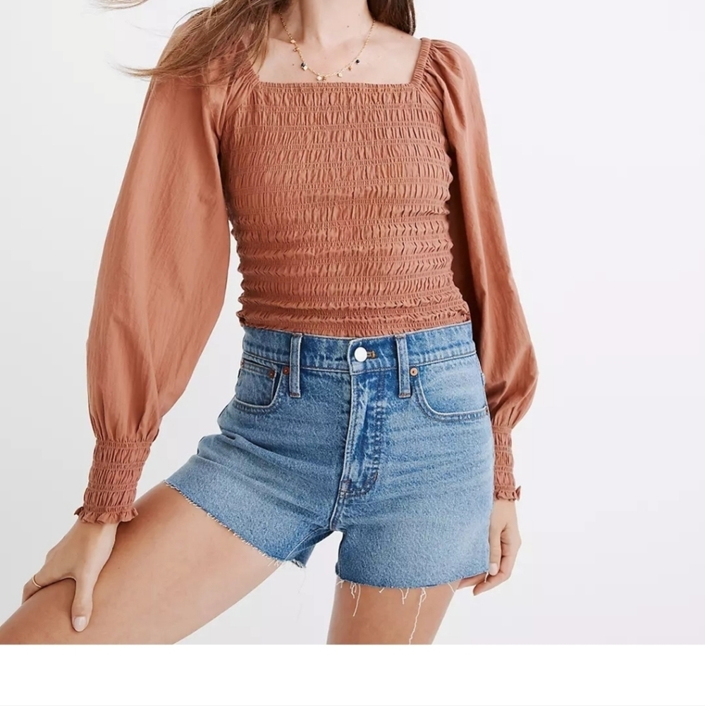 Madewell The Perfect Jean Shorts Denim Shorts Raw Hem Size 32 Size 14